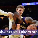 utah jazz vs lakers stats