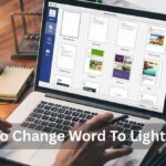 how to change word to light mode